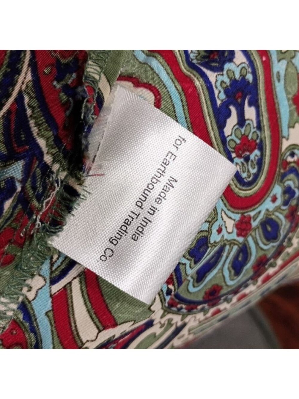 Earthbound Paisley Print Maxi Dress Boho V-Neck Elastic Waist XL - Picture 7 of 14
